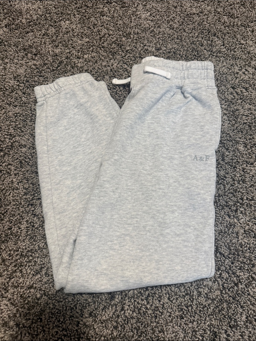Abercrombie & Fitch Kids Heather Light Gray Sweatpant joggers kids 7/8